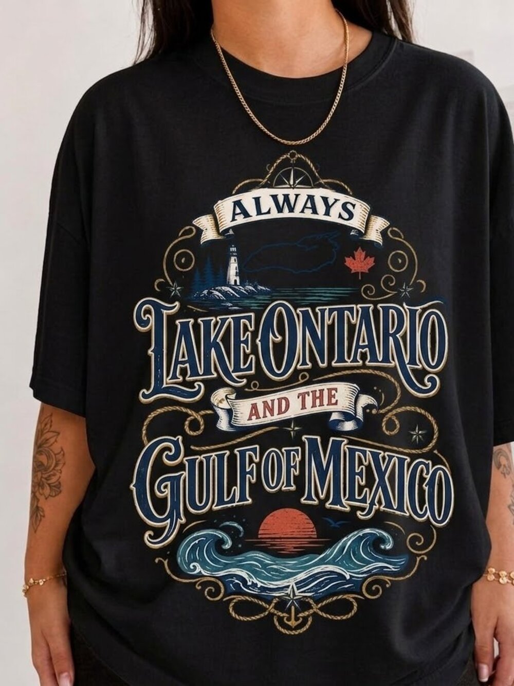 Lake Ontario Gulf of Mexico Political Humor Graphic Tee